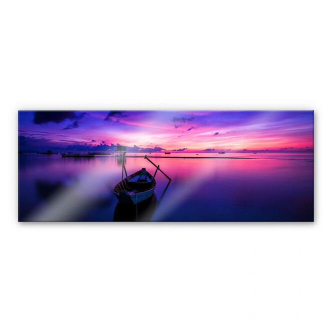Acrylglasbild Pink Sunrise - Panorama