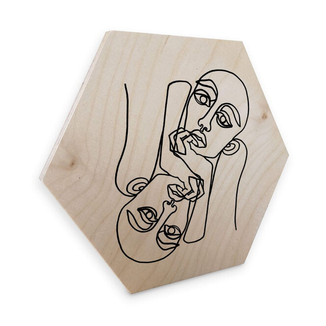 Hexagon - Holz Birke-Furnier Hariri - Ava
