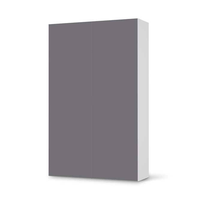 Klebefolie IKEA Besta Schrank 2 Türen (hoch) - Grau Light- Bild 1