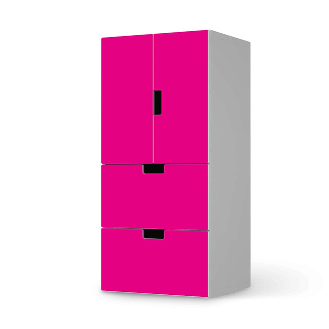 Möbelfolie IKEA Stuva / Malad - 2 Schubladen und 2 kleine Türen - Pink Dark- Bild 1