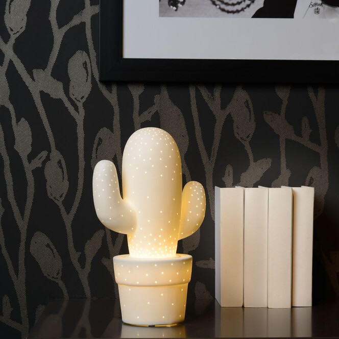 Tischleuchte Cactus, Keramik, E14. weiss - Bild 1