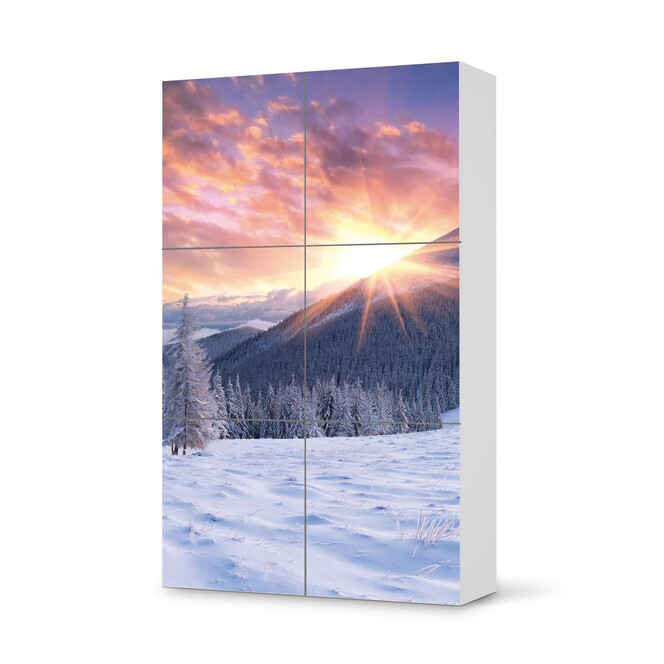 Möbel Klebefolie IKEA Besta Schrank 6 Türen (hoch) - Zauberhafte Winterlandschaft- Bild 1