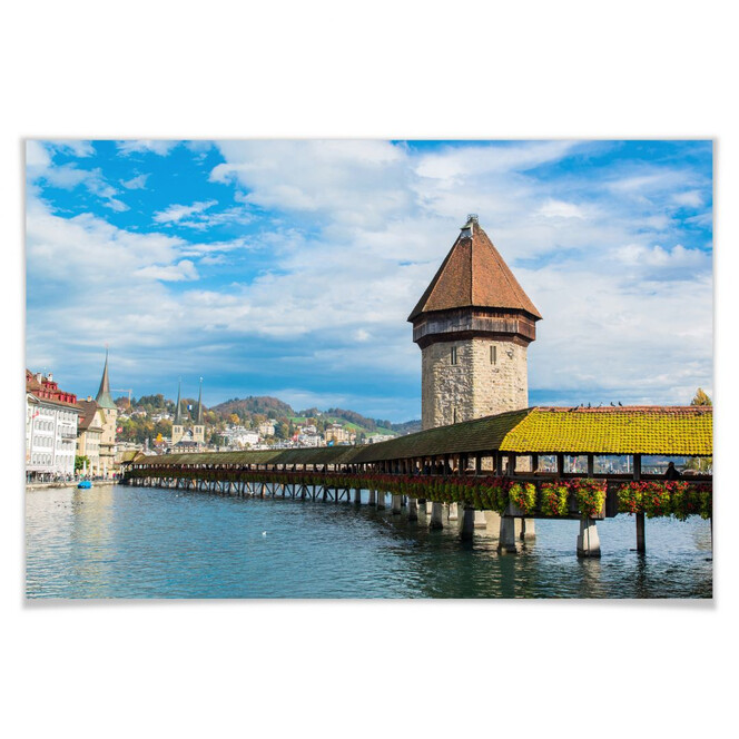 Poster Holzbrücke in Luzern