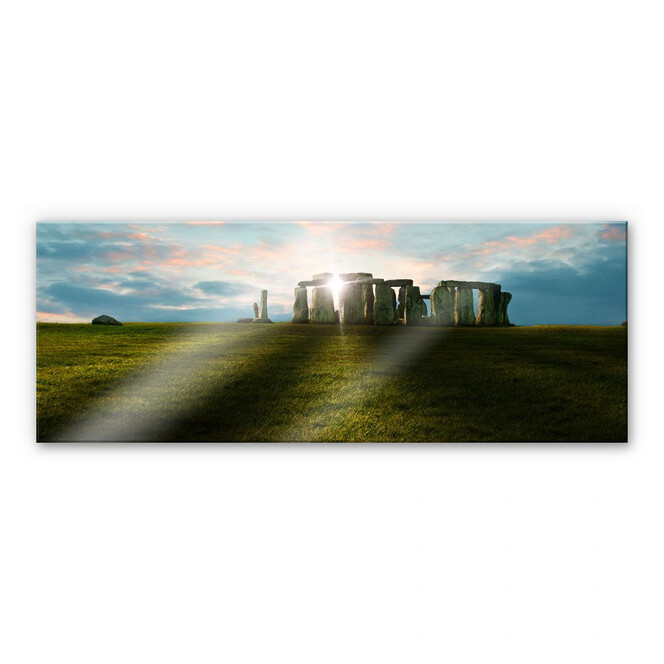 Acrylglasbild Stonehenge im Sonnenuntergang - Panorama