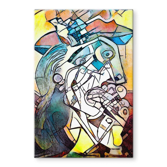 Glasbild Zamart - Hommage an Picasso - Die Frau
