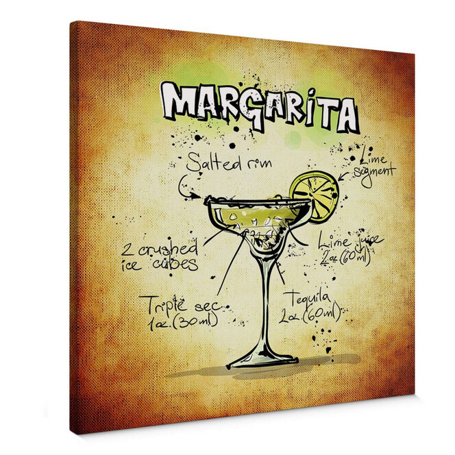 Leinwandbild Margarita - Rezept