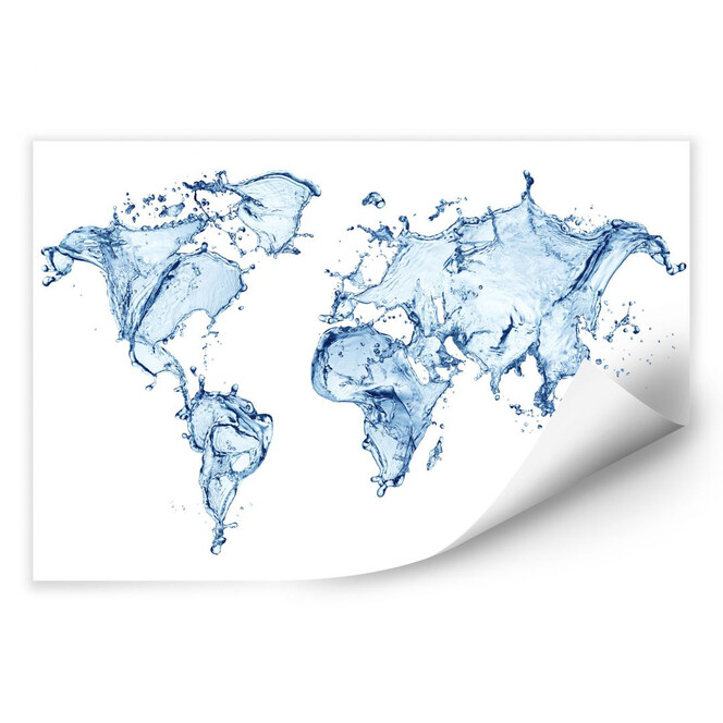 Wallprint Splashing Worldmap