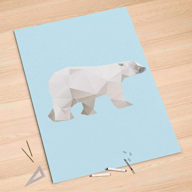 Folienbogen (100x150cm) - Origami Polar Bear- Bild 1