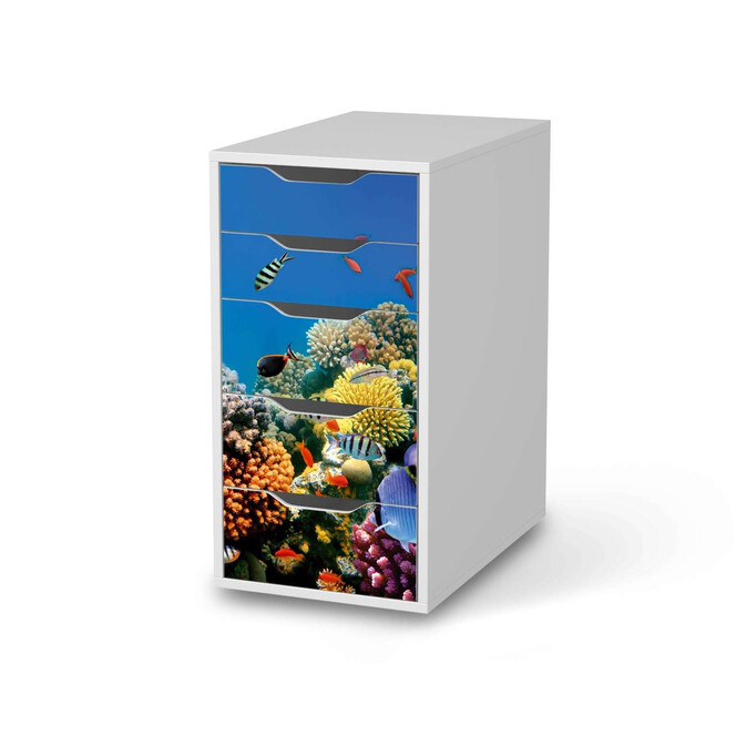 Klebefolie IKEA Alex 5 Schubladen - Coral Reef- Bild 1