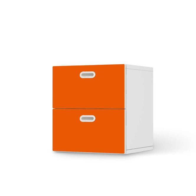 Klebefolie IKEA Stuva / Fritids Kommode - 2 Schubladen - Orange Dark- Bild 1