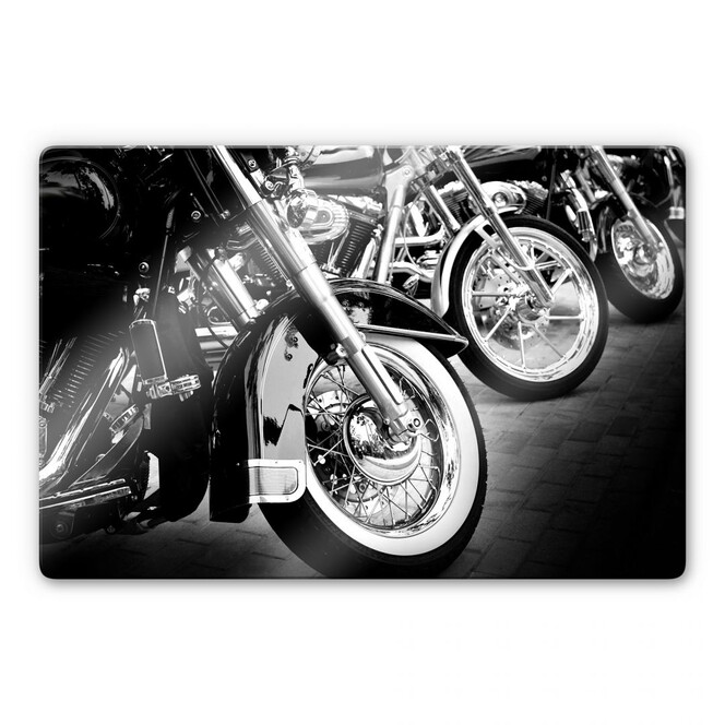 Glasbild Motorcycle Wheels