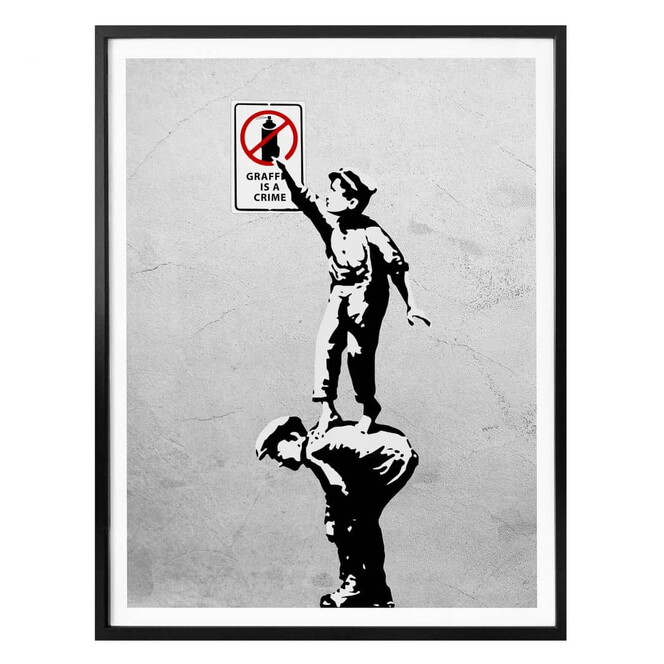 Poster Banksy - Graffiti is a crime