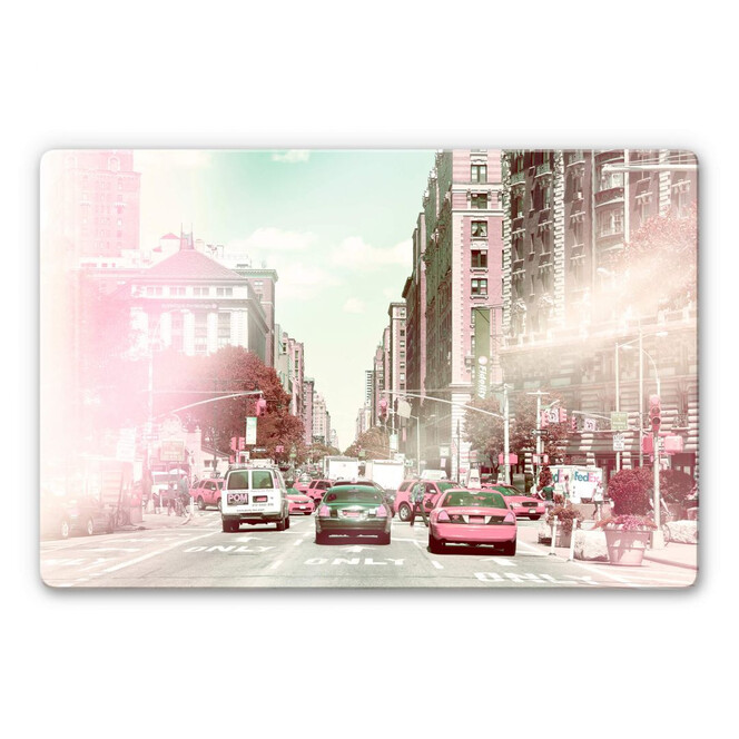 Glasbild Hugonnard - New York Pastell