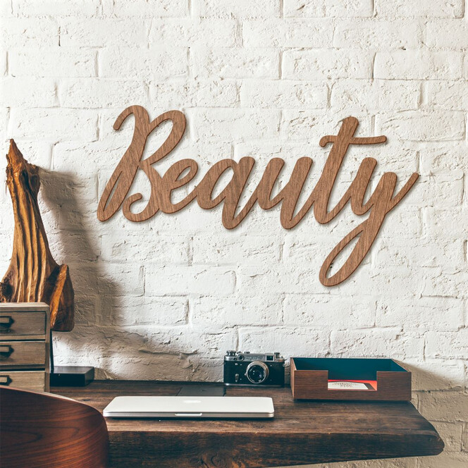Holzbuchstaben - Beauty - Mahagoni
