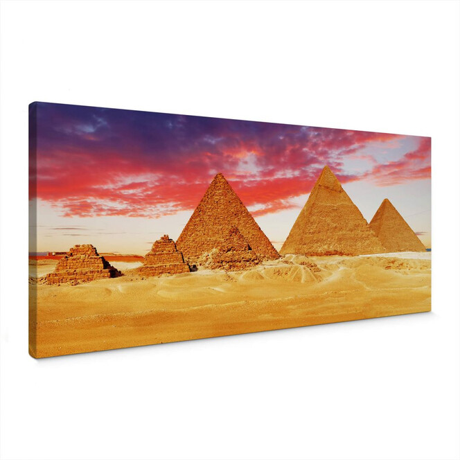 Leinwandbild Die Pyramiden von Gizeh - Panorama