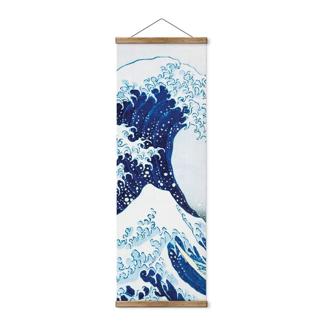 Stoffbild Hokusai - Die grosse Welle - Panorama