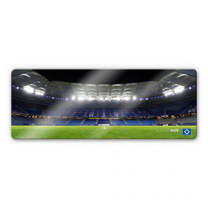 Glasbild HSV Arena Nacht - Panorama