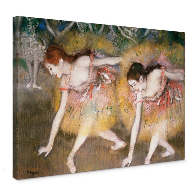 Leinwandbild Degas - Sich verbeugende Ballerinen