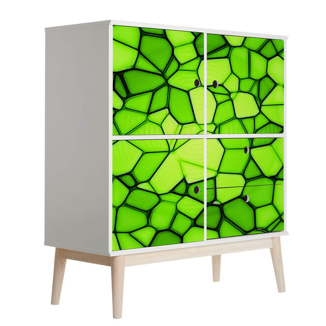 Möbelfolie, Dekofolie - abwischbar - Grünes Mosaik