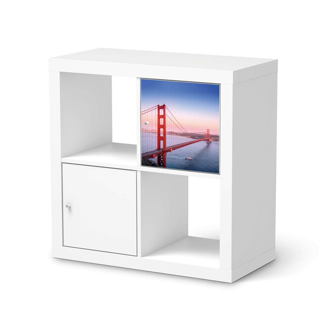 Möbelfolie IKEA Kallax Regal 1 Türe - Golden Gate- Bild 1