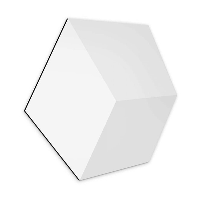 3D Hexagon - Alu-Dibond Weiss