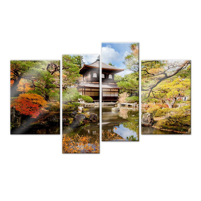 Acrylglasbild Japanischer Tempel 2 (4-teilig)