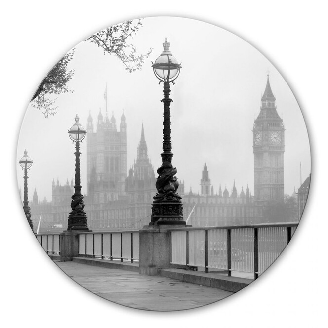 Glasbild Palace of Westminster - rund