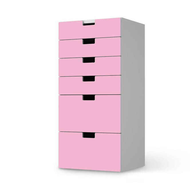 Klebefolie IKEA Stuva / Malad Kommode - 6 Schubladen - Pink Light- Bild 1