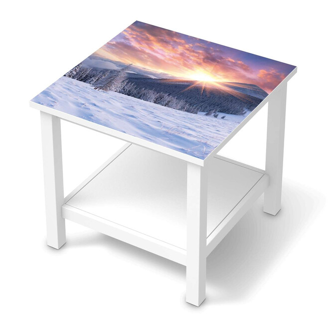Möbel Klebefolie IKEA Hemnes Tisch 55x55cm - Zauberhafte Winterlandschaft- Bild 1