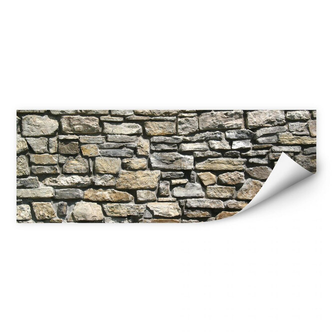 Wallprint Natursteinmauer Panorama