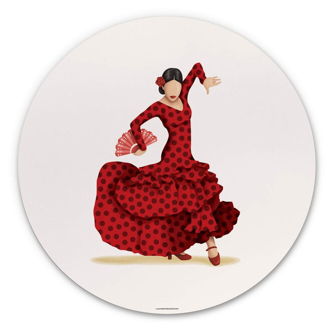 Alu-Dibond Tohmé - Flamenco - Rund