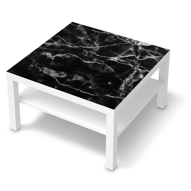 Möbelfolie IKEA Lack Tisch 78x78cm - Marmor schwarz- Bild 1