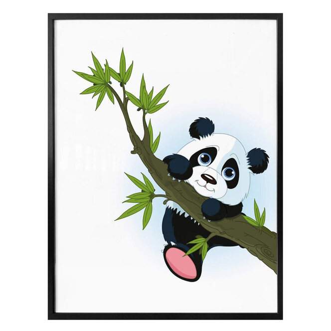 Poster Kletternder Panda