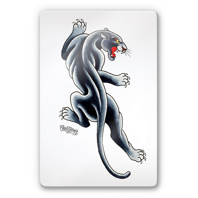 Glasbild Miami Ink Black Panther