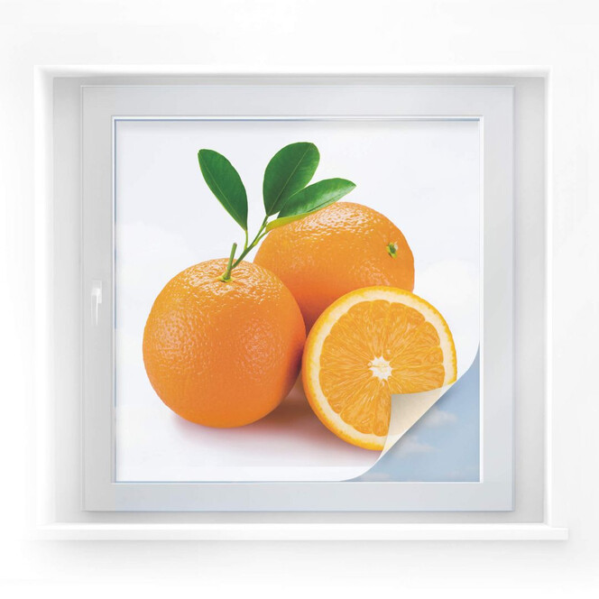 Sichtschutzfolie Oranges - quadratisch