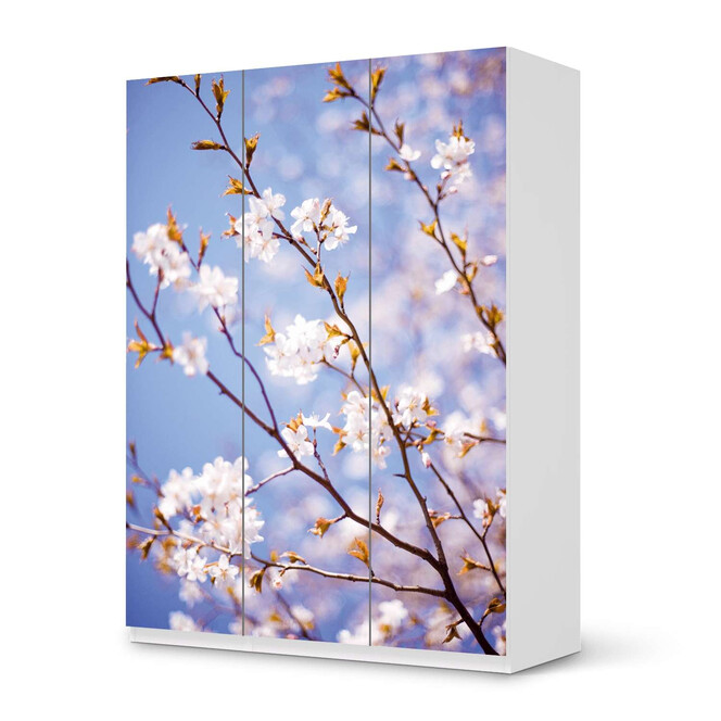 Folie IKEA Pax Schrank 201cm Höhe - 3 Türen - Apple Blossoms- Bild 1
