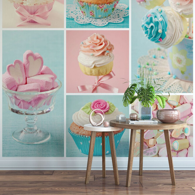 Fototapete Cupcake Collage