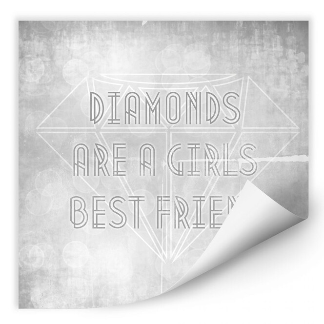 Wallprint Diamonds are a Girls best Friend