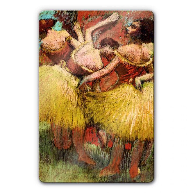Glasbild Degas - Drei Tänzerinnen
