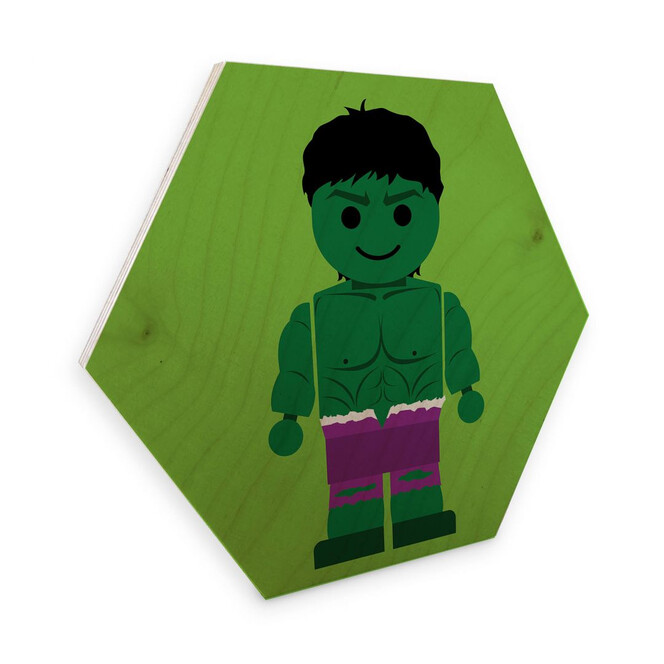 Hexagon - Holz Birke-Furnier Gomes - The Hulk Spielzeug