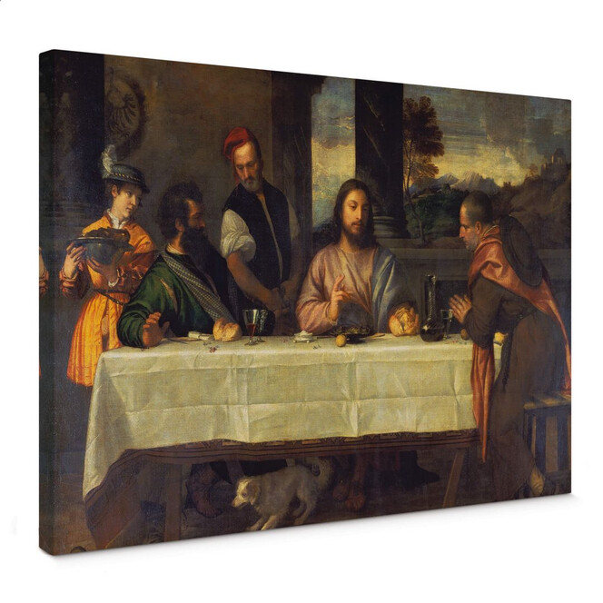 Leinwandbild Tizian - Das Mahl in Emmaus
