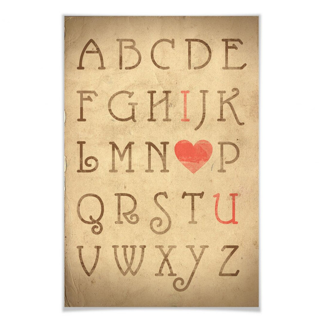Poster Love Alphabet