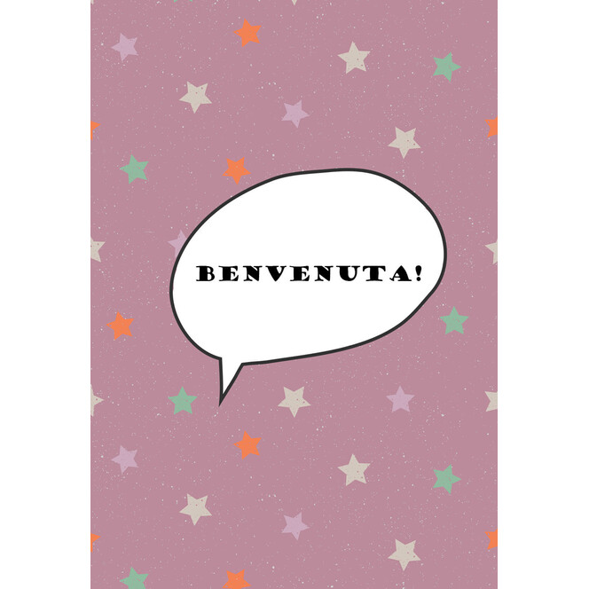 Gutschein zur Geburt Mädchen - Benvenuta
