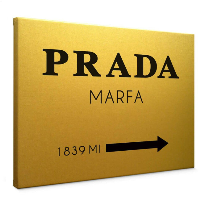 Leinwandbild mit Goldeffekt Prada Marfa