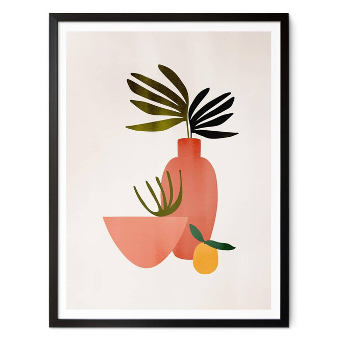 Poster Kubistika - Saftige Zitrone