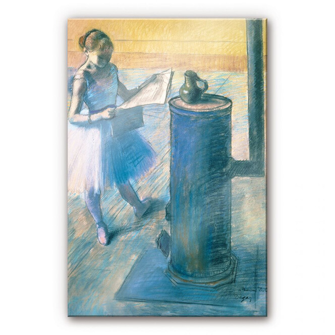 Acrylglasbild Degas - Zeitunglesende Tänzerin