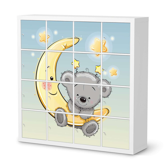 Möbelfolie IKEA Expedit Regal 16 Türen - Teddy und Mond- Bild 1