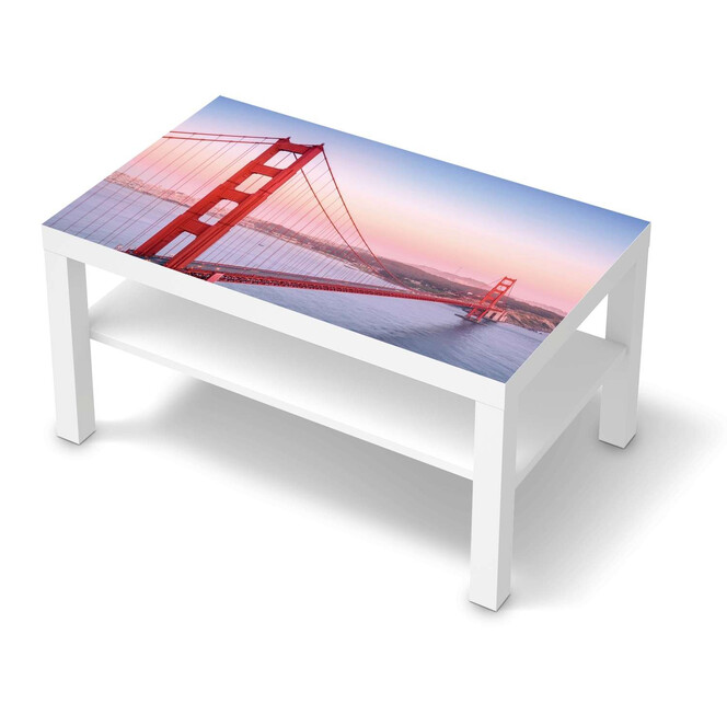Möbelfolie IKEA Lack Tisch 90x55cm - Golden Gate- Bild 1
