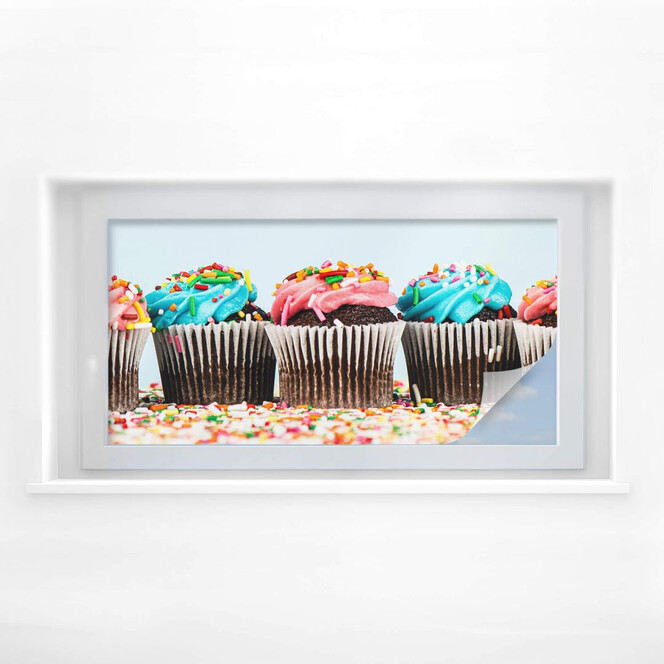 Sichtschutzfolie Party Cupcakes - Panorama