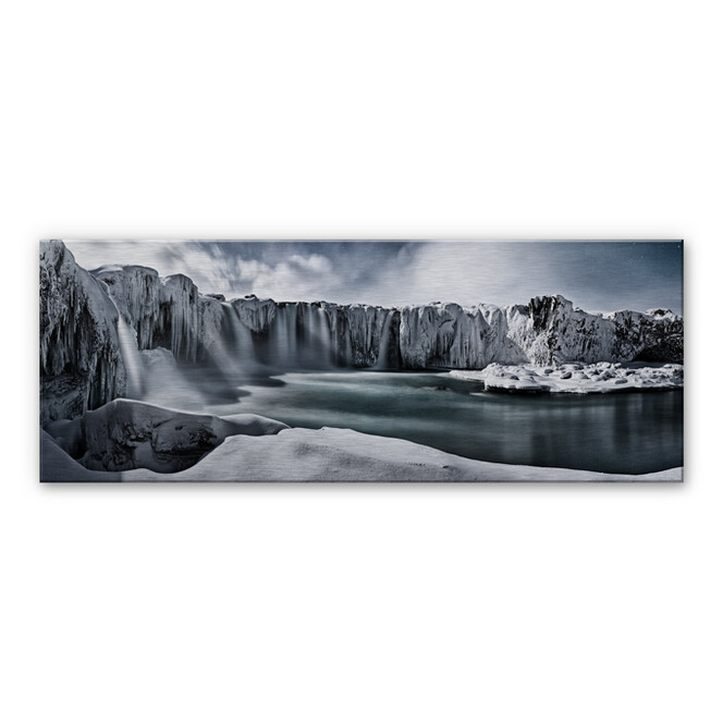 Alu-Dibond Bild Shcherbina - Islands Wasserfälle - Panorama